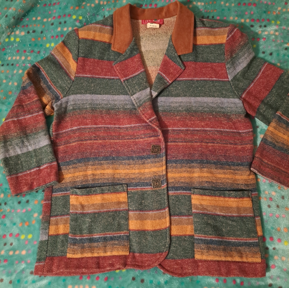 Vintage Ivy Wear striped jacket.  Excellent condition.  Made in USA